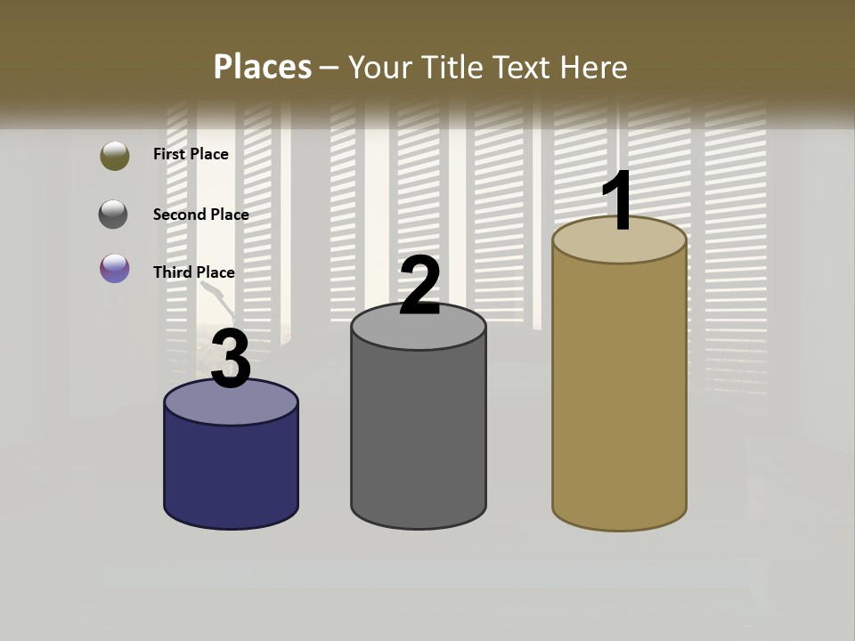 A Bed Sitting In A Bedroom Next To A Window PowerPoint Template