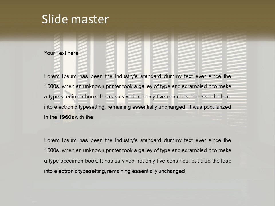 A Bed Sitting In A Bedroom Next To A Window PowerPoint Template