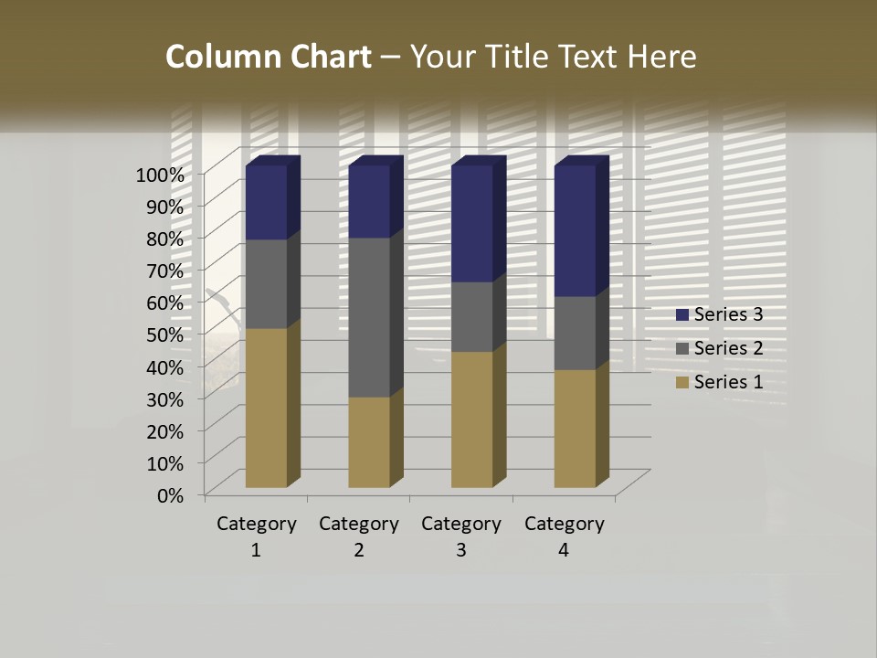 A Bed Sitting In A Bedroom Next To A Window PowerPoint Template