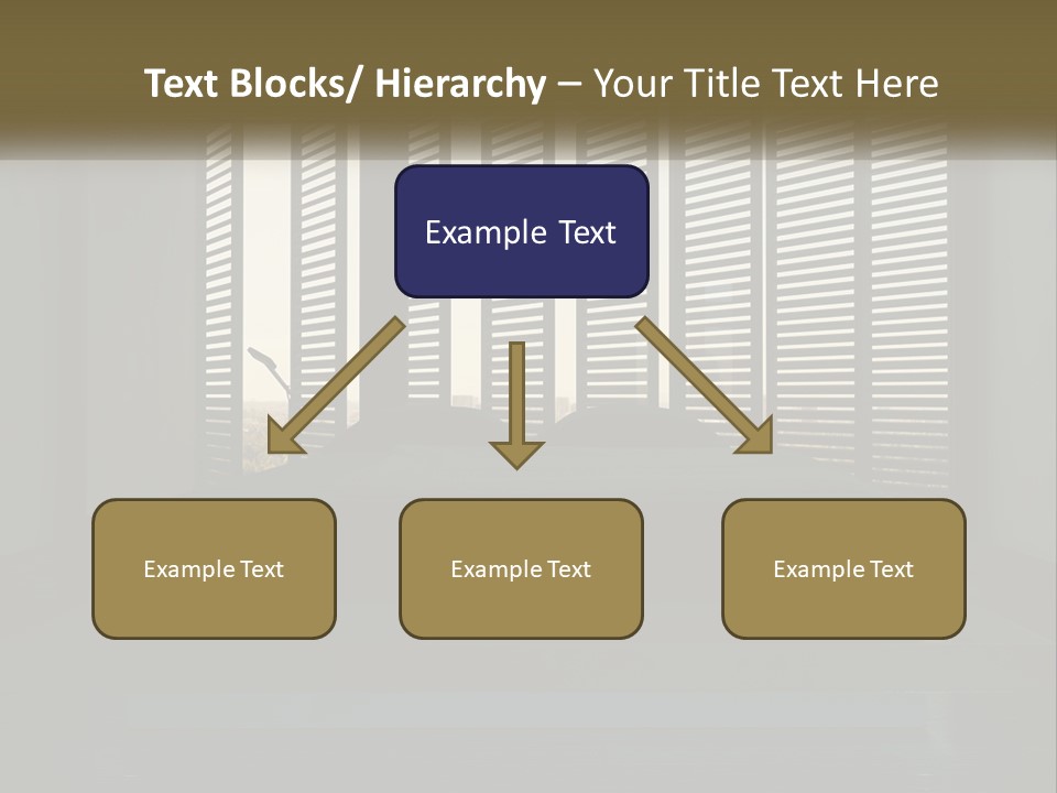 A Bed Sitting In A Bedroom Next To A Window PowerPoint Template