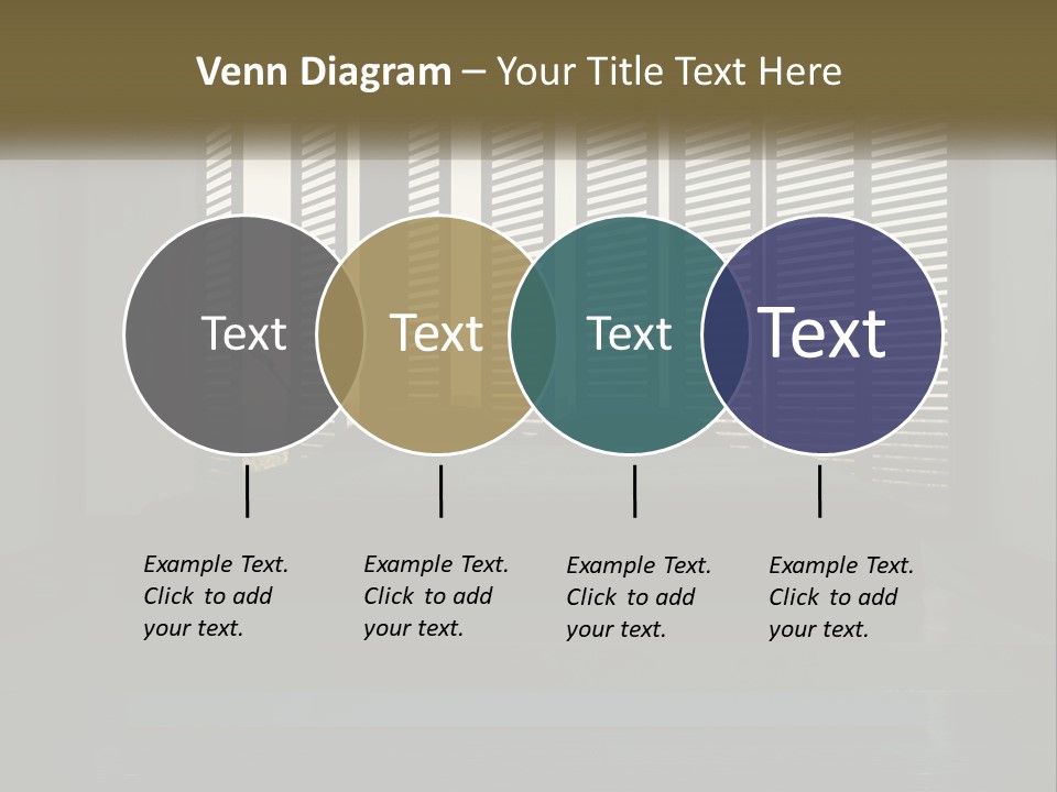 A Bed Sitting In A Bedroom Next To A Window PowerPoint Template