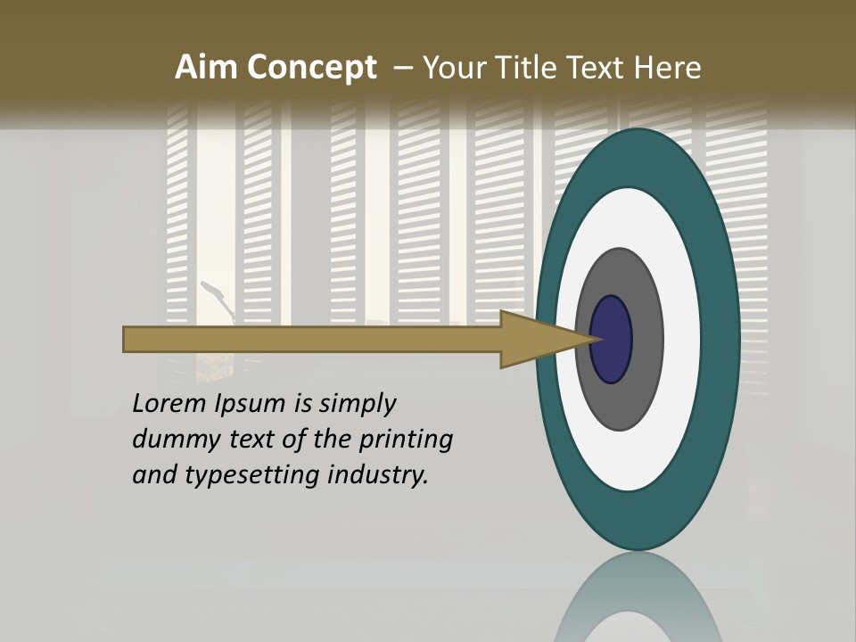 A Bed Sitting In A Bedroom Next To A Window PowerPoint Template