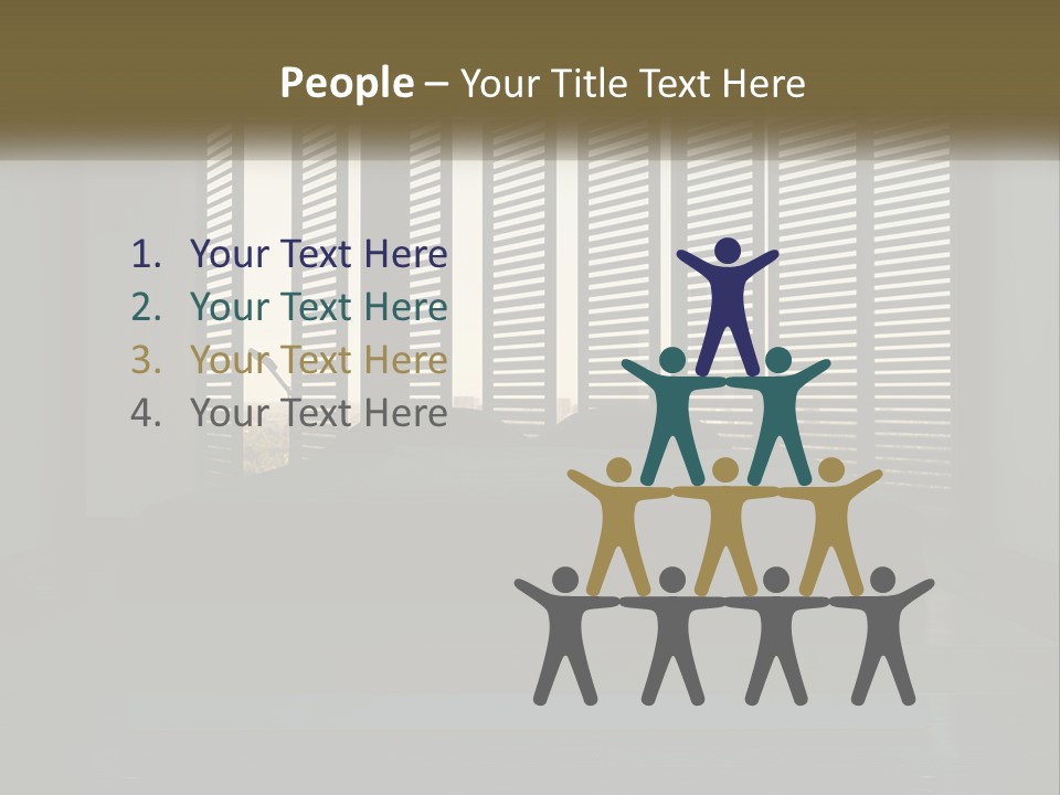 A Bed Sitting In A Bedroom Next To A Window PowerPoint Template