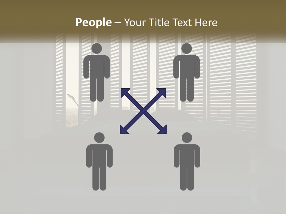 A Bed Sitting In A Bedroom Next To A Window PowerPoint Template