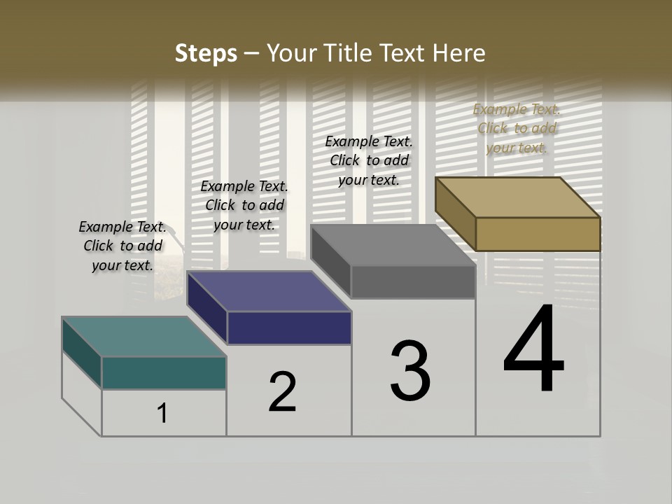 A Bed Sitting In A Bedroom Next To A Window PowerPoint Template