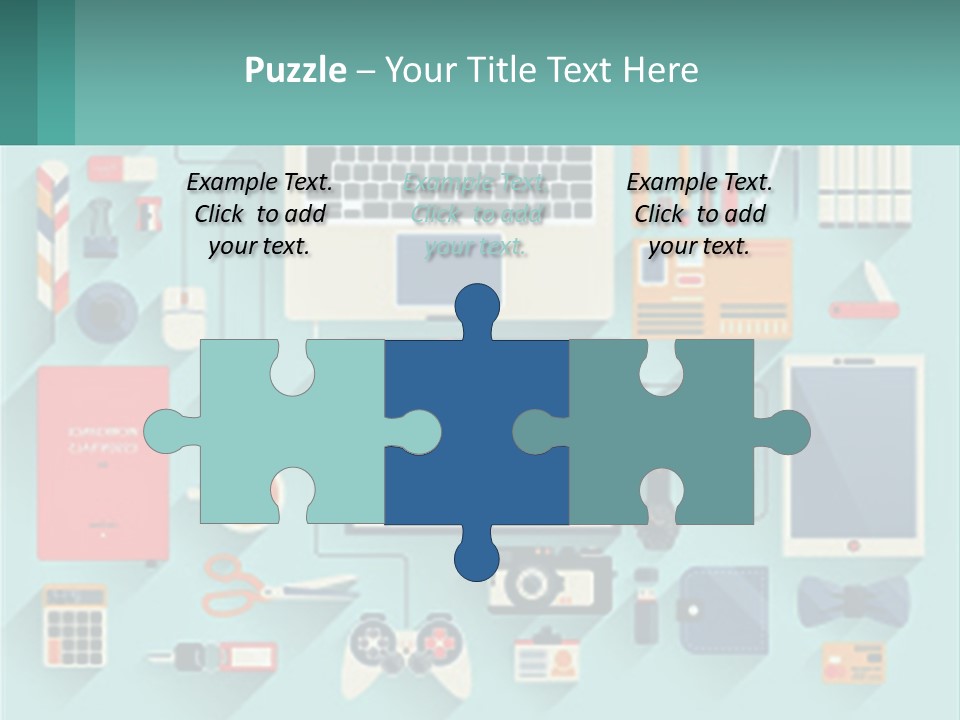 A Desktop Computer Sitting On Top Of A Desk PowerPoint Template