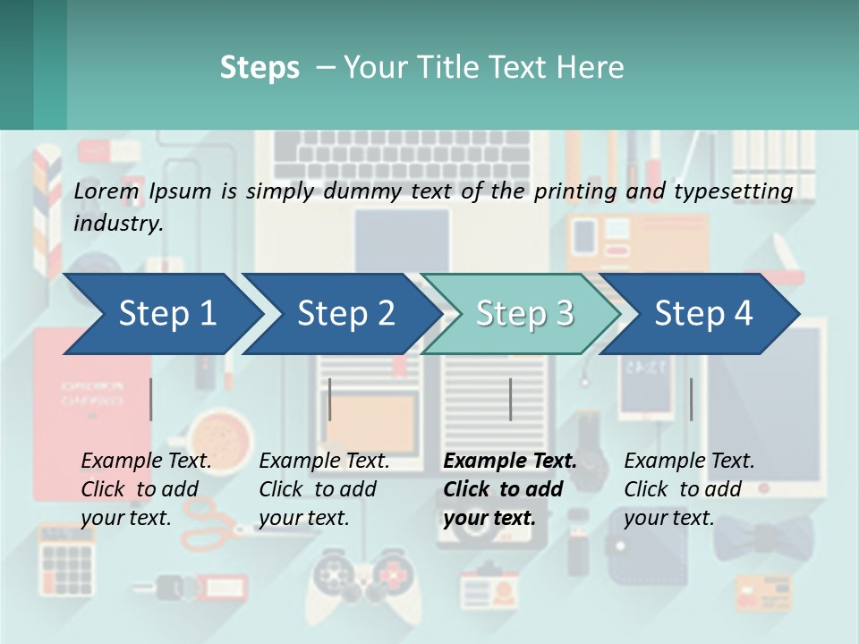 A Desktop Computer Sitting On Top Of A Desk PowerPoint Template