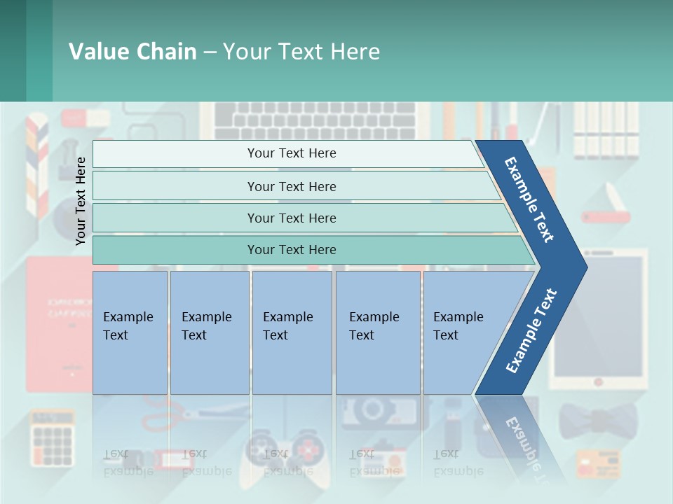 A Desktop Computer Sitting On Top Of A Desk PowerPoint Template