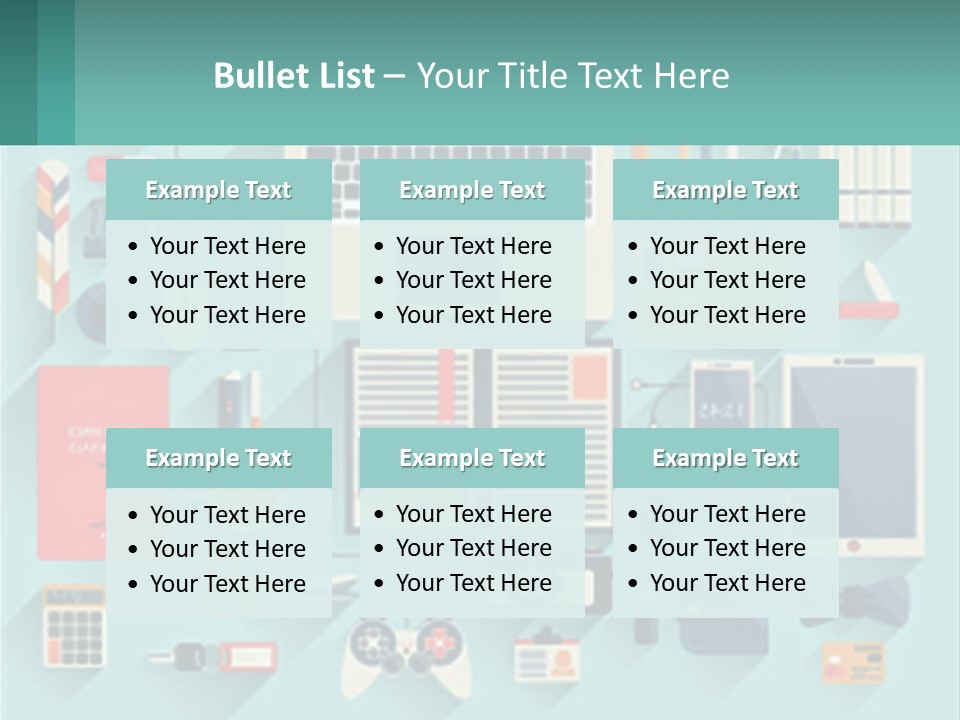 A Desktop Computer Sitting On Top Of A Desk PowerPoint Template