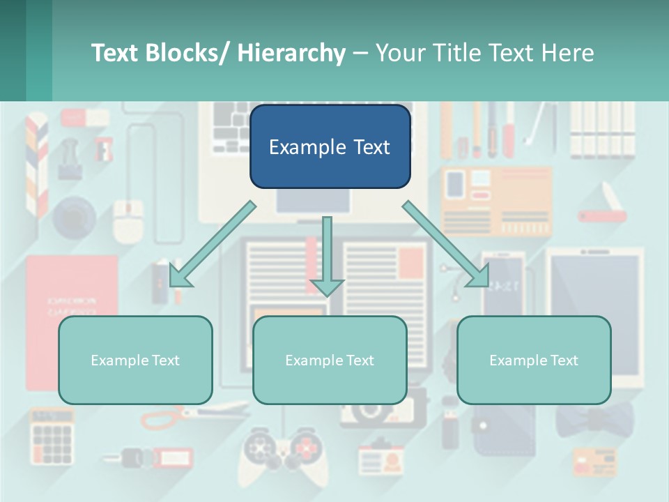 A Desktop Computer Sitting On Top Of A Desk PowerPoint Template
