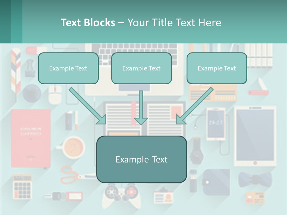A Desktop Computer Sitting On Top Of A Desk PowerPoint Template