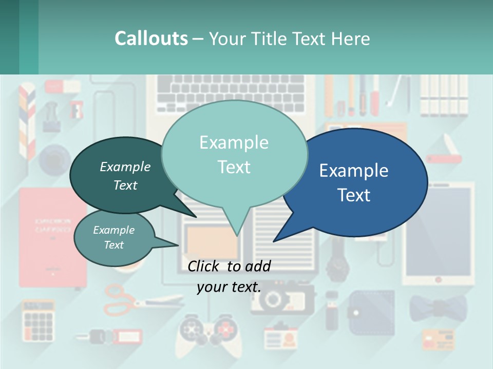 A Desktop Computer Sitting On Top Of A Desk PowerPoint Template