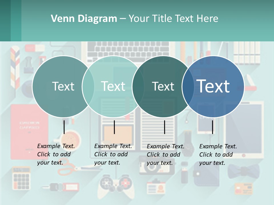 A Desktop Computer Sitting On Top Of A Desk PowerPoint Template