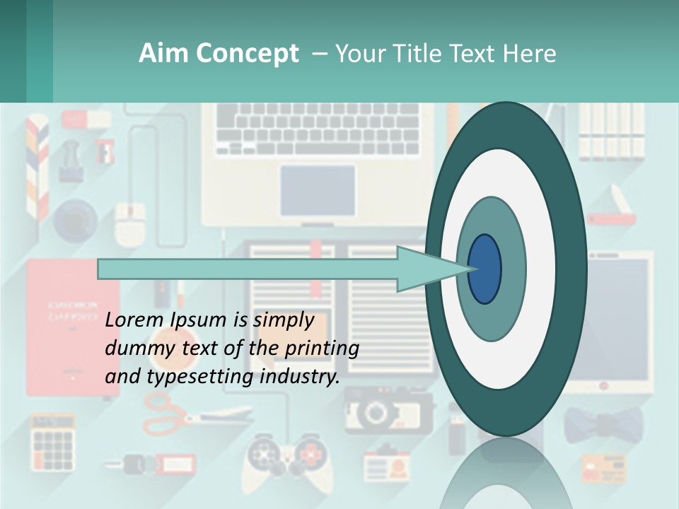 A Desktop Computer Sitting On Top Of A Desk PowerPoint Template