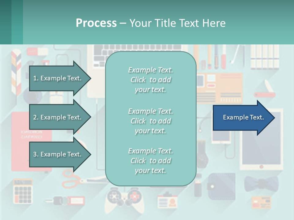 A Desktop Computer Sitting On Top Of A Desk PowerPoint Template