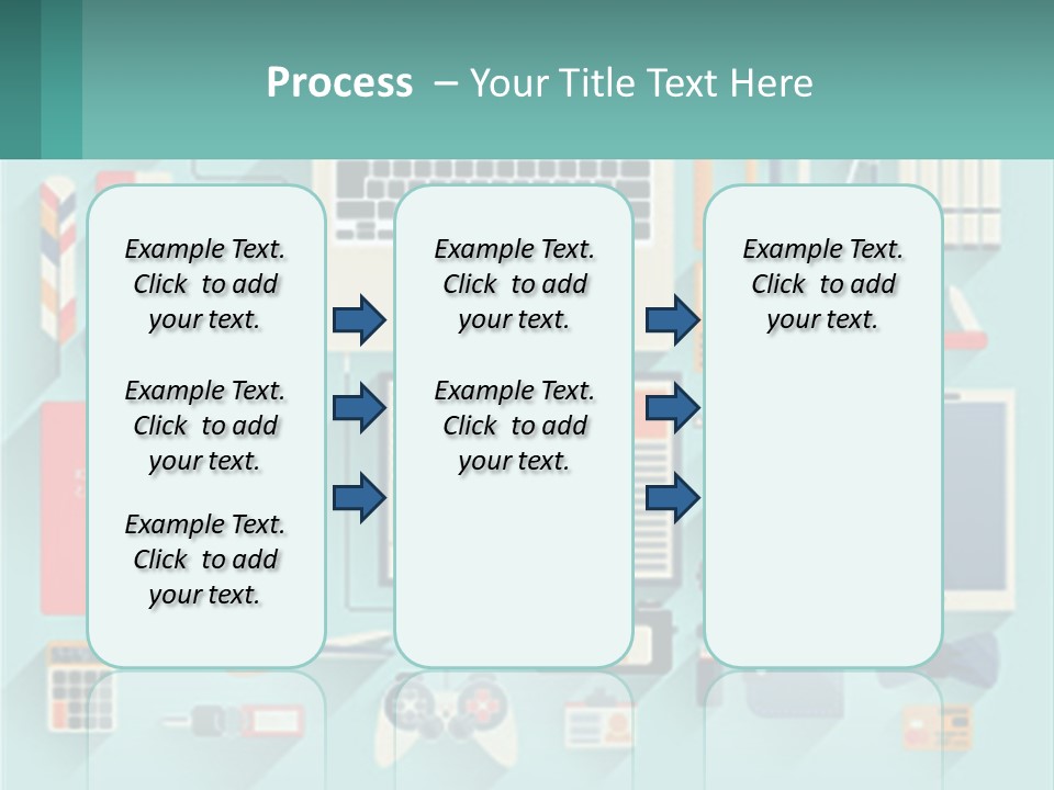 A Desktop Computer Sitting On Top Of A Desk PowerPoint Template