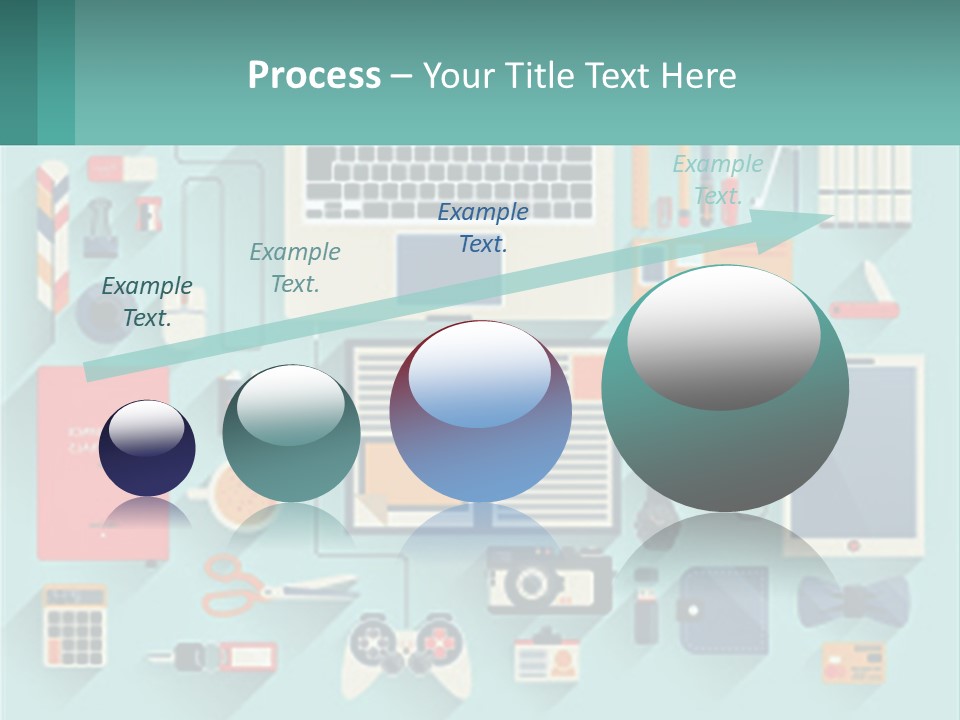 A Desktop Computer Sitting On Top Of A Desk PowerPoint Template