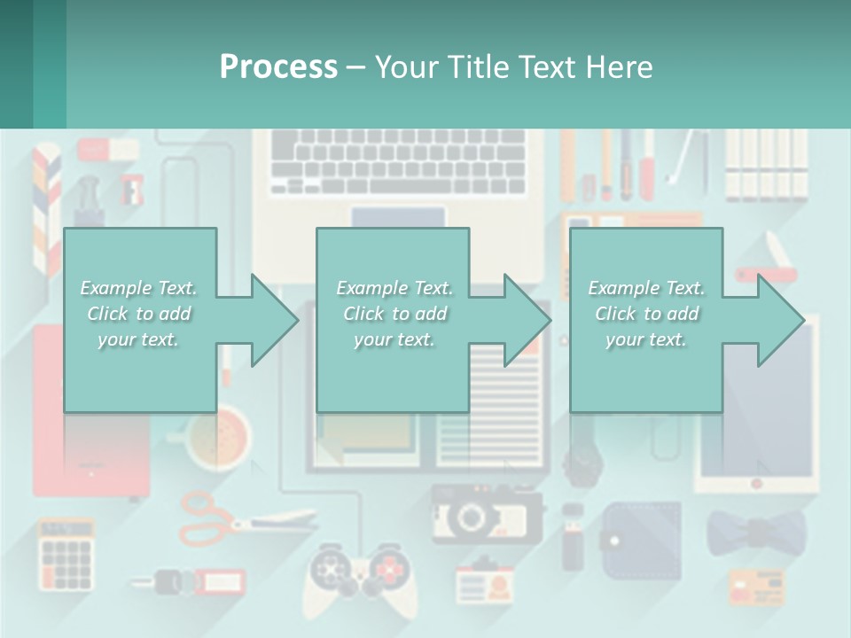 A Desktop Computer Sitting On Top Of A Desk PowerPoint Template
