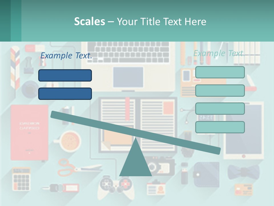 A Desktop Computer Sitting On Top Of A Desk PowerPoint Template