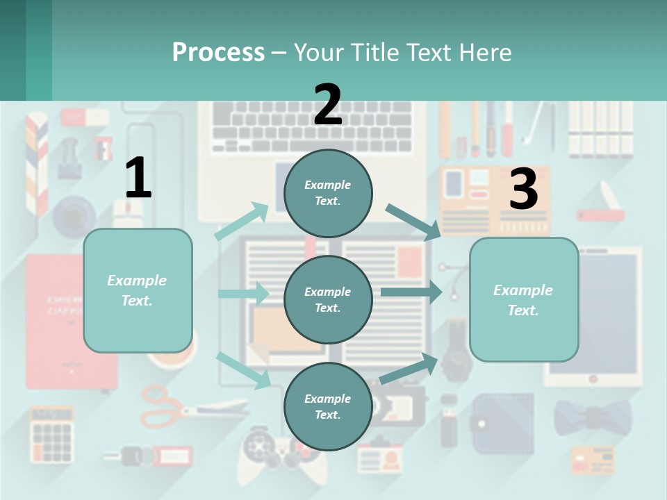 A Desktop Computer Sitting On Top Of A Desk PowerPoint Template