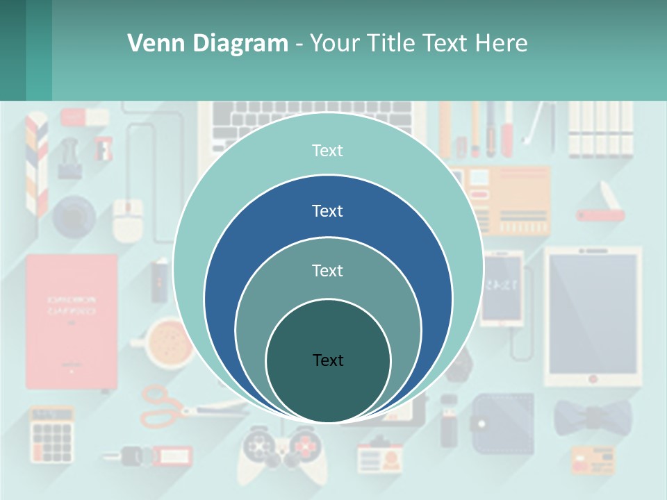 A Desktop Computer Sitting On Top Of A Desk PowerPoint Template