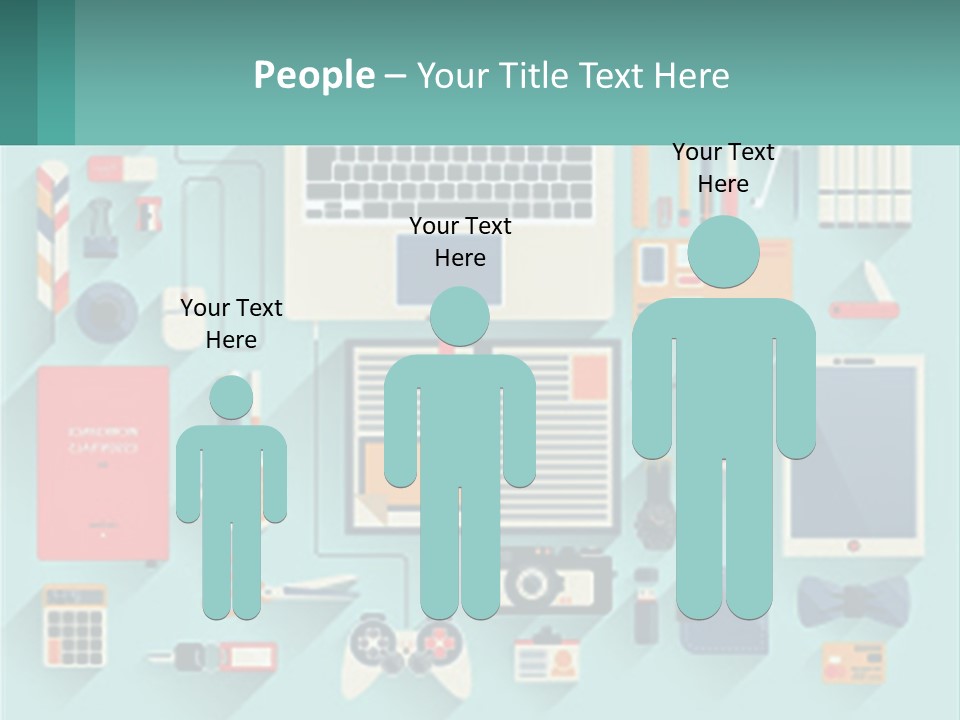 A Desktop Computer Sitting On Top Of A Desk PowerPoint Template