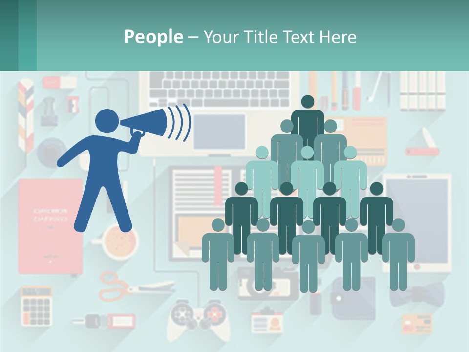 A Desktop Computer Sitting On Top Of A Desk PowerPoint Template