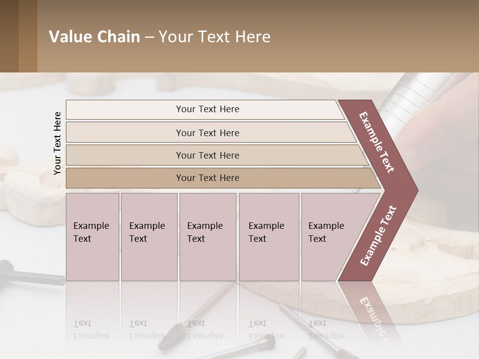 A Person Is Carving A Piece Of Wood With A Drill PowerPoint Template