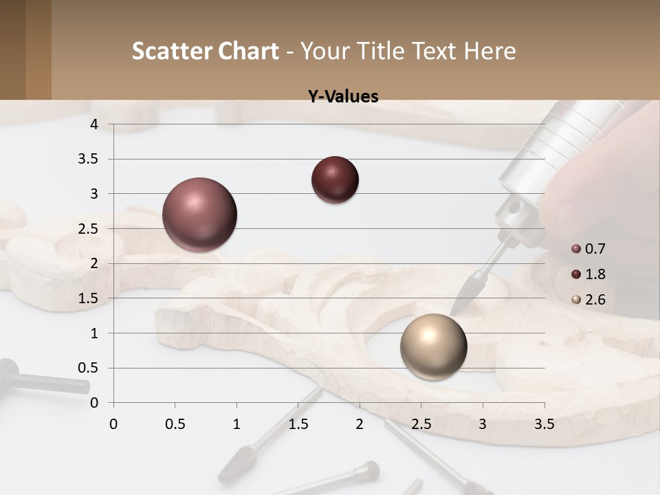 A Person Is Carving A Piece Of Wood With A Drill PowerPoint Template