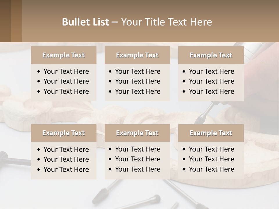 A Person Is Carving A Piece Of Wood With A Drill PowerPoint Template