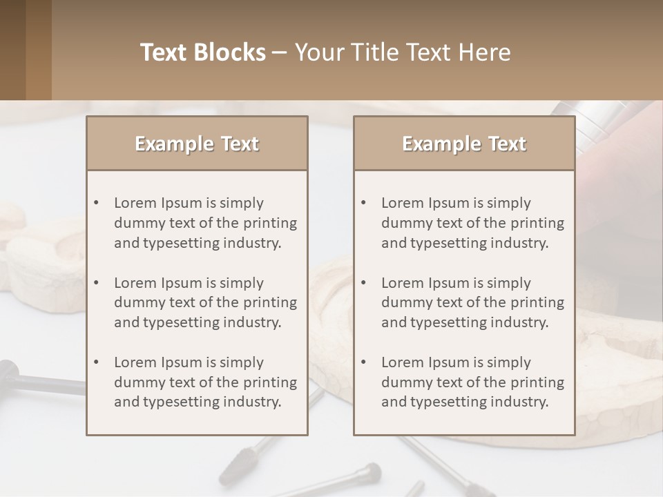 A Person Is Carving A Piece Of Wood With A Drill PowerPoint Template