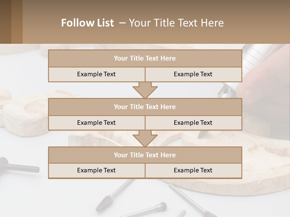 A Person Is Carving A Piece Of Wood With A Drill PowerPoint Template
