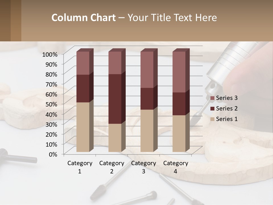 A Person Is Carving A Piece Of Wood With A Drill PowerPoint Template