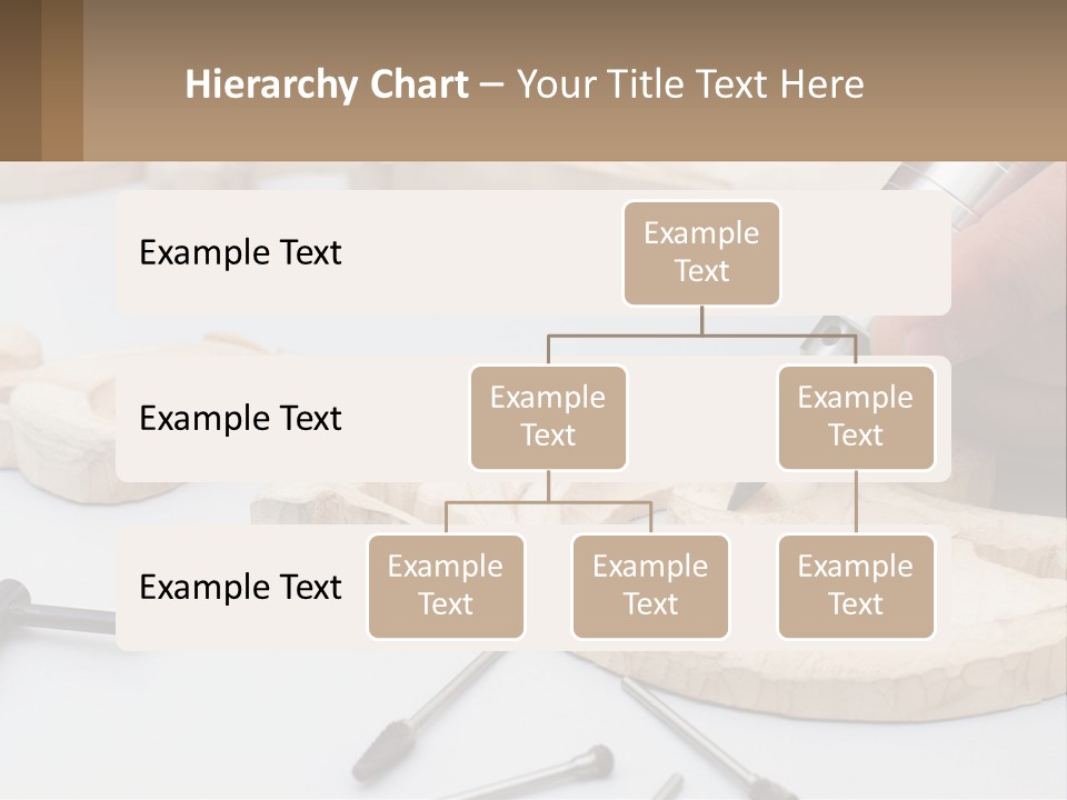 A Person Is Carving A Piece Of Wood With A Drill PowerPoint Template