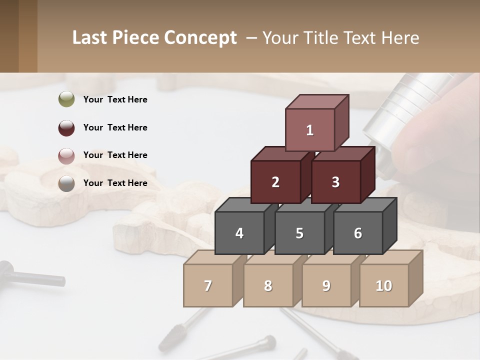 A Person Is Carving A Piece Of Wood With A Drill PowerPoint Template