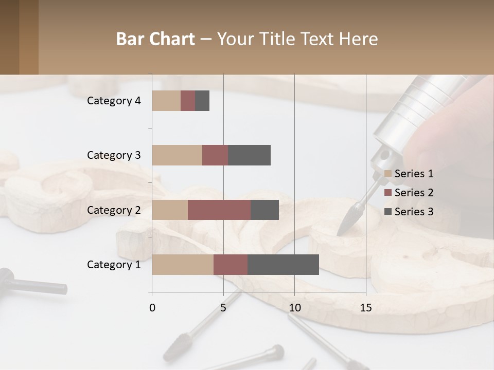 A Person Is Carving A Piece Of Wood With A Drill PowerPoint Template