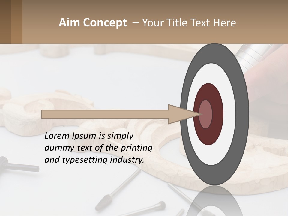 A Person Is Carving A Piece Of Wood With A Drill PowerPoint Template