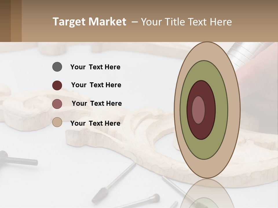 A Person Is Carving A Piece Of Wood With A Drill PowerPoint Template