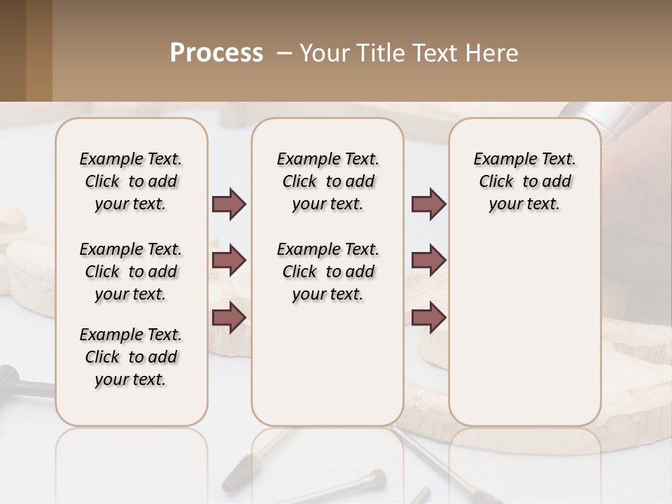 A Person Is Carving A Piece Of Wood With A Drill PowerPoint Template