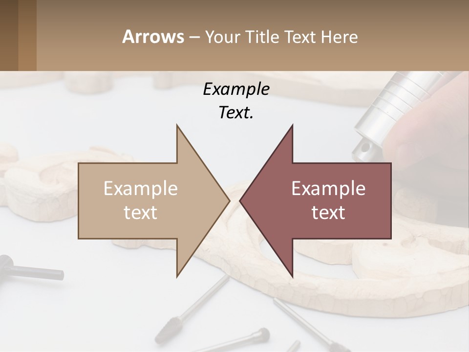 A Person Is Carving A Piece Of Wood With A Drill PowerPoint Template