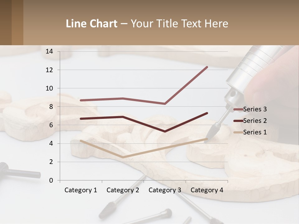 A Person Is Carving A Piece Of Wood With A Drill PowerPoint Template
