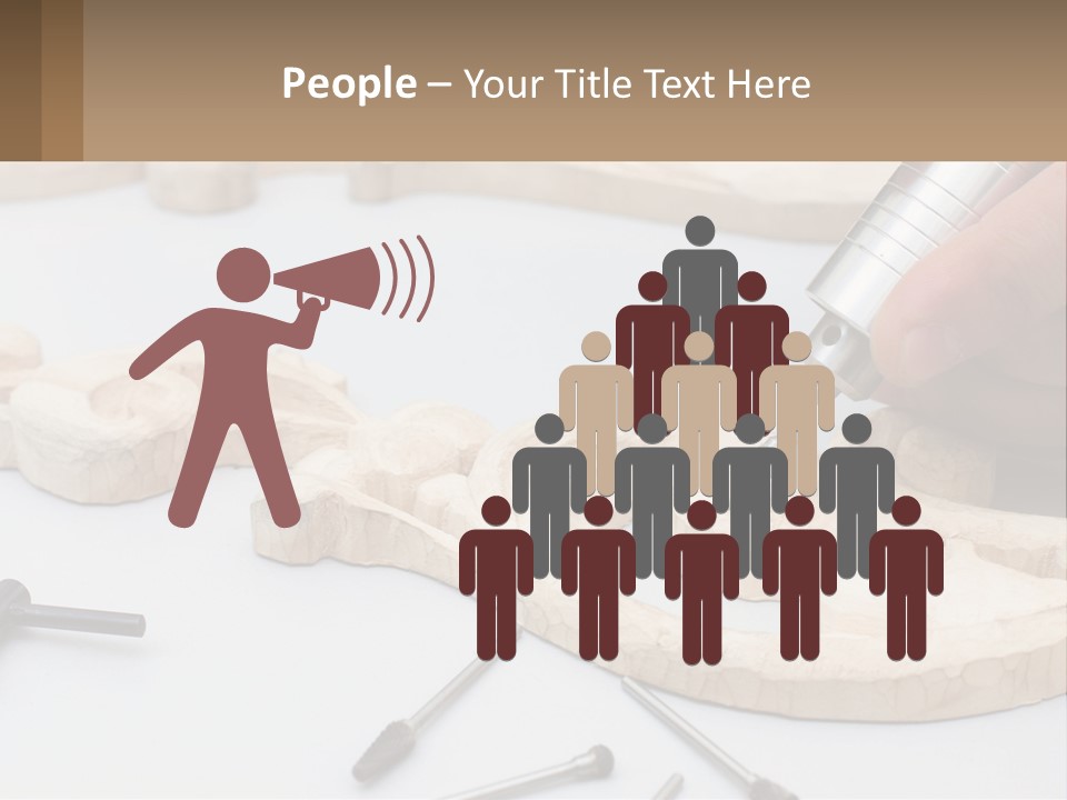 A Person Is Carving A Piece Of Wood With A Drill PowerPoint Template