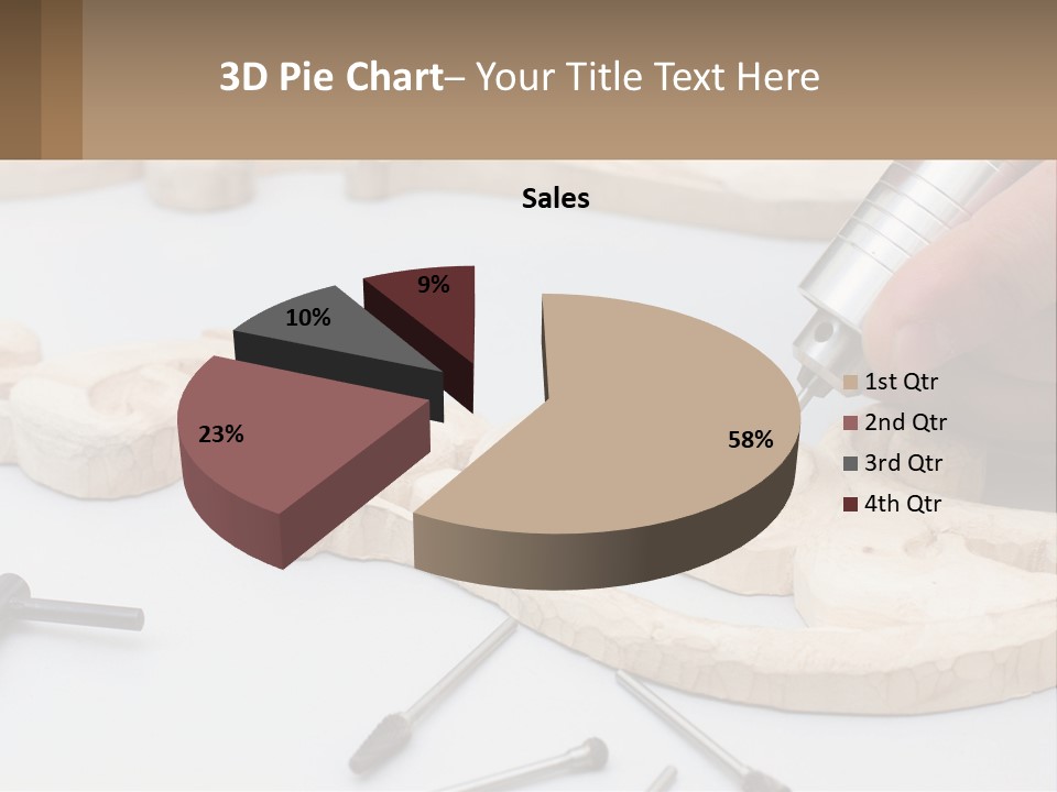 A Person Is Carving A Piece Of Wood With A Drill PowerPoint Template