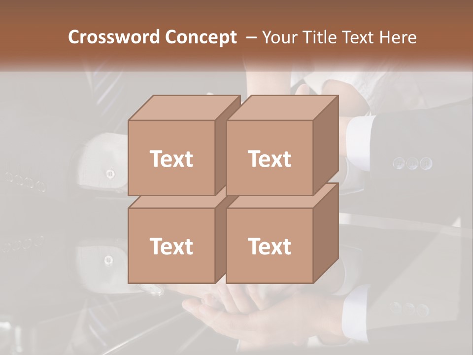 A Group Of Business People Stacking Their Hands Together PowerPoint Template