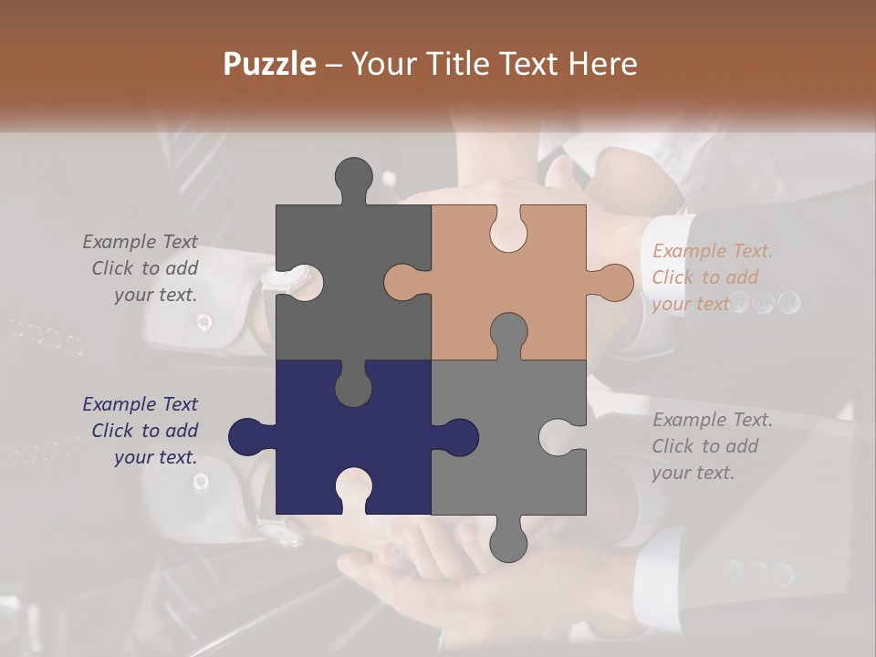 A Group Of Business People Stacking Their Hands Together PowerPoint Template