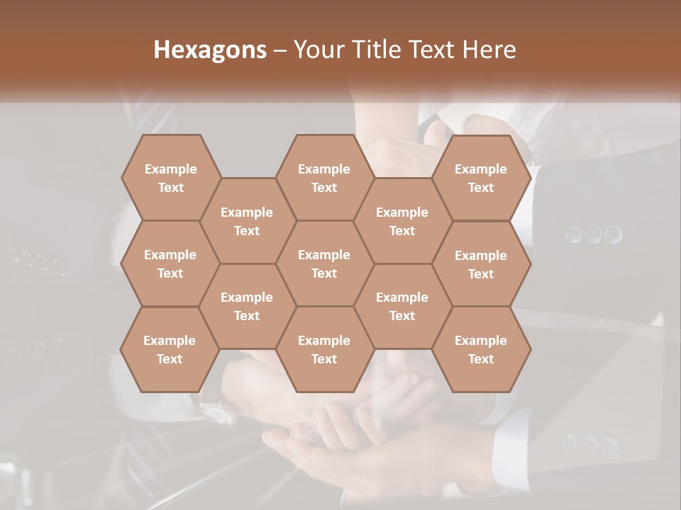 A Group Of Business People Stacking Their Hands Together PowerPoint Template