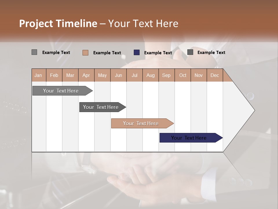 A Group Of Business People Stacking Their Hands Together PowerPoint Template