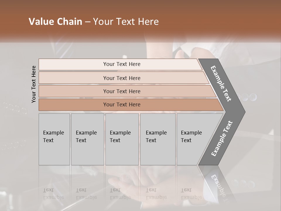 A Group Of Business People Stacking Their Hands Together PowerPoint Template