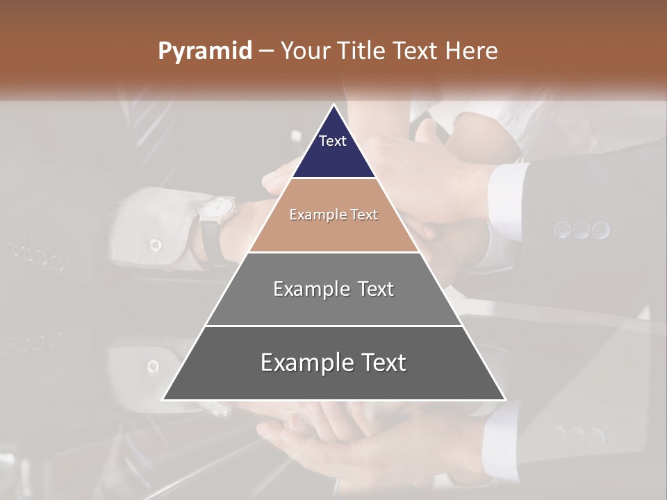 A Group Of Business People Stacking Their Hands Together PowerPoint Template