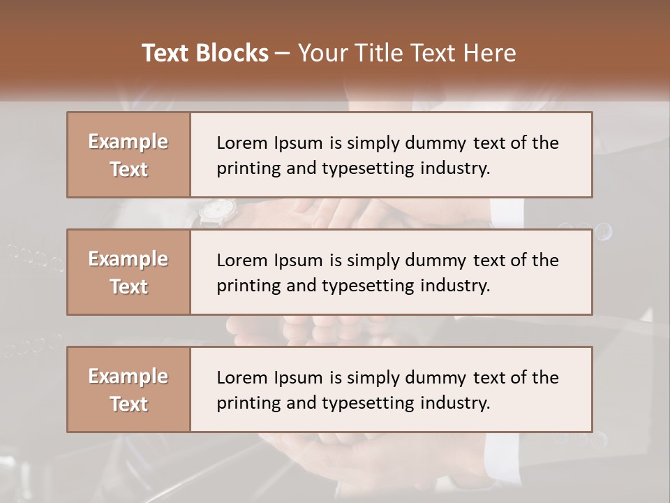 A Group Of Business People Stacking Their Hands Together PowerPoint Template
